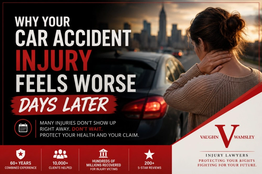 why your car accident injury feels worse days later