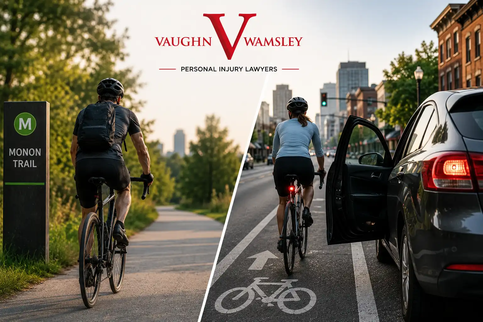 shared trail versus road bike accident