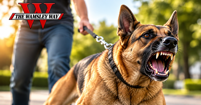 Guard Dog Restrained